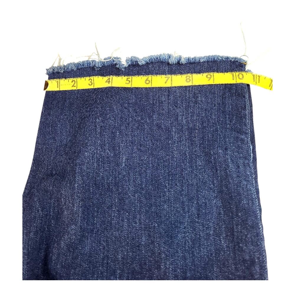 OAT NY Women's High Rise Wide Leg Denim Blue Jeans Frayed Hem Size 12/ 31 - Picture 4 of 6